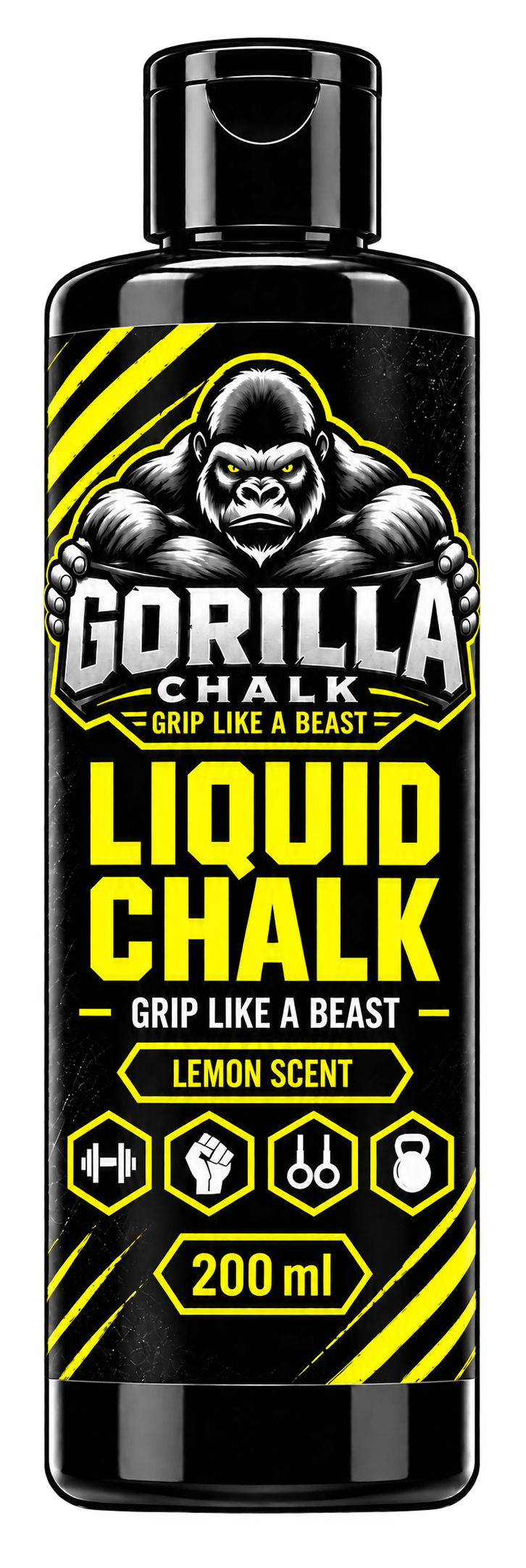 Gorilla Chalk Lemon liquid chalk bottle, 200 mL, front label
