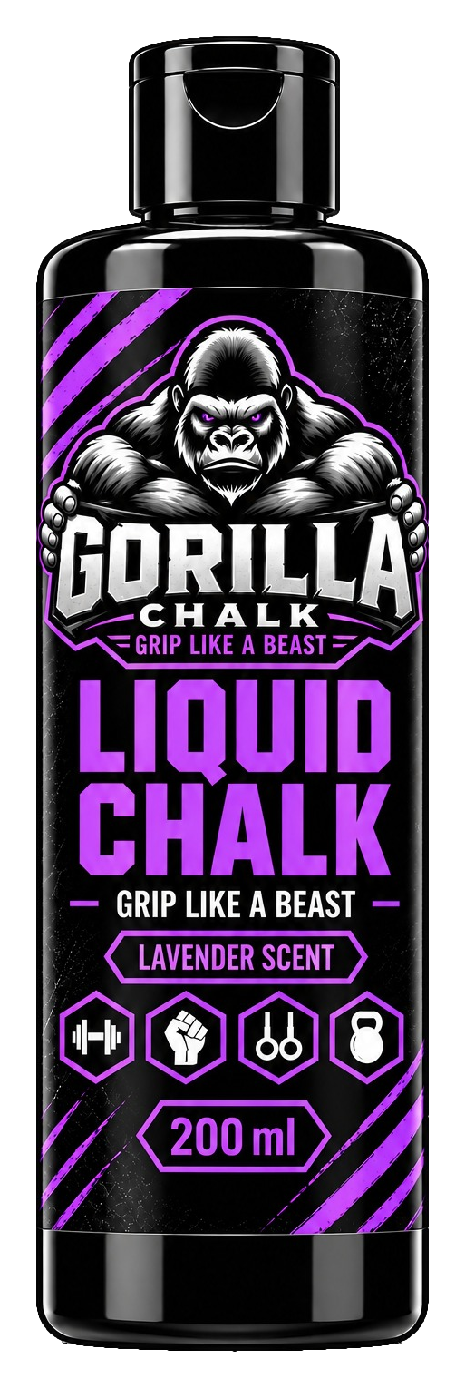 Gorilla Chalk Lavender liquid chalk bottle, 200 mL, front label